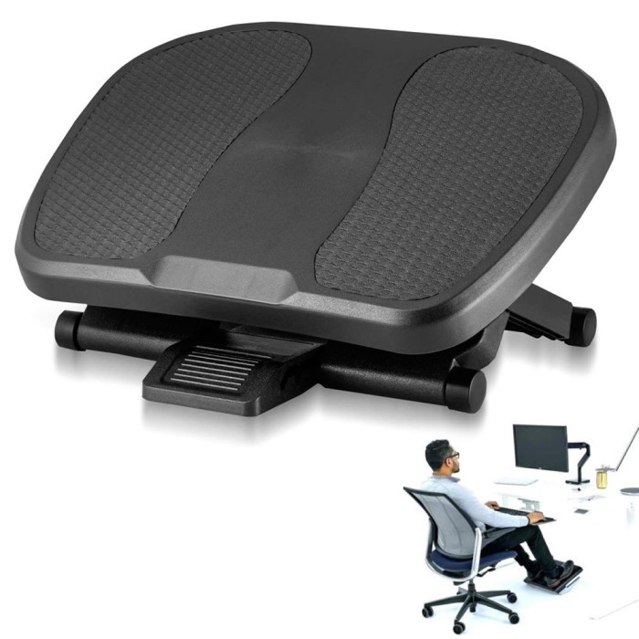 Suport ergonomic relaxare picioare, inclinare 30 grade, 3 trepte inaltime,