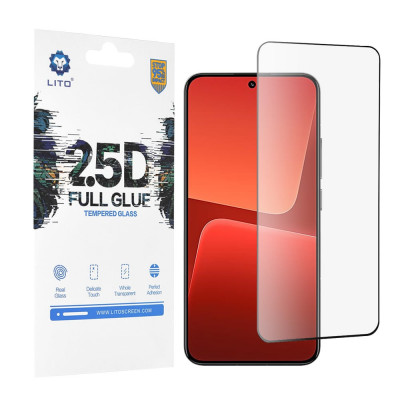 Folie pentru Xiaomi 13 Lito 2.5D FullGlue Glass Negru foto