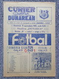 Program meci fotbal Dunarea CSU Galati-Otelul Galati 15 sept 1985, stare buna