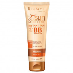 Lotiune Autobronzanta Rimmel Sun Shimmer Instant Tan BB 9 In 1 Medium Matte 125 ml foto