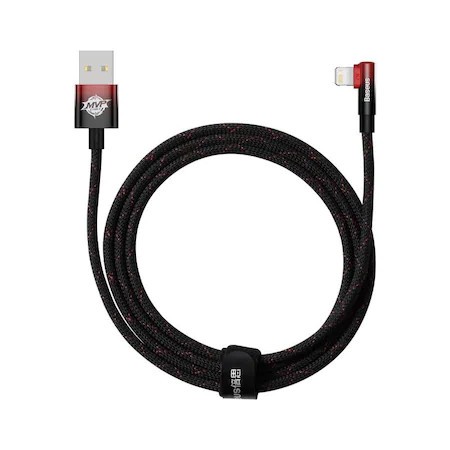 Cablu Baseus MVP 2 Elbow , USB/Lightning, Quick Charge, 2.4A, 2m, Rosu
