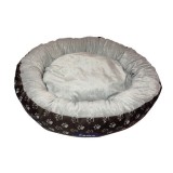 Culcus pufos pentru caine/pisica, gri deschis, 67 cm