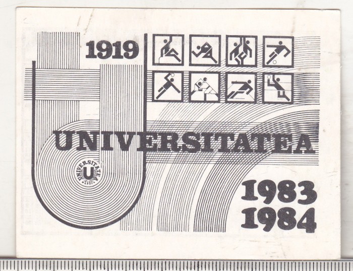 bnk cld Calendar de buzunar - 1984 - Universitatea Cluj Napoca