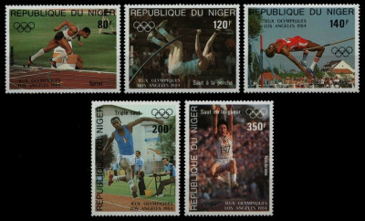 Niger 1984 - Jocurile Olimpice Los Angeles, serie neuzata foto