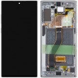 Cumpara ieftin Display cu Touchscreen Samsung Galaxy Note 10+ 5G N976 / Note 10+ N975, cu Rama, Argintiu, Service Pack GH82-20838C
