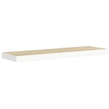 Cumpara ieftin Raft de perete suspendat, stejar si alb, 90x23,5x3,8 cm, MDF