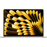 Laptop Apple MacBook Air 15 cu procesor Apple M3, 8 nuclee CPU si 10 nuclee GPU, 8GB, 512GB SSD, Starlight, INT KB, Manual RO
