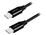 Cablu USB 2.0 USB C 0.3m Negru PVC, Logilink