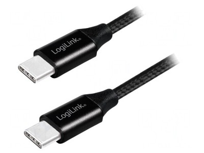 Cablu USB 2.0 USB C 0.3m Negru PVC foto