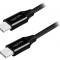 Cablu USB 2.0 USB C 0.3m Negru PVC