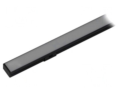 Profil Aluminiu Negru 2m pentru Module LED 16mm foto