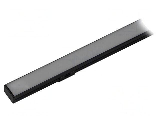 Profil Aluminiu Negru 2m pentru Module LED 16mm