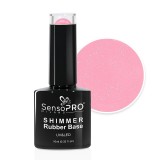 Cumpara ieftin Shimmer Rubber Base SensoPRO Milano - #62 Bubblegum Blast, 10ml