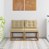 vidaXL 2 Bucată Canapea centrală pentru exterior 900608