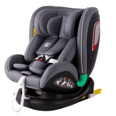 Scaun auto Platinum Deluxe i-Size Buf Boof cu isofix rotativ 360 grade Top Tether SIPS 40-150 cm 0-36 kg SimpleGrey