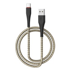 Cablu Date si Incarcare USB la USB Type-C Borofone BX25 Powerful, 1 Metru - Negru