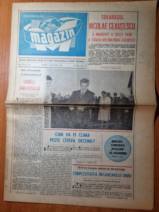 magazin 11 octombrie 1980-ceausescu a inaugurat targul international bucuresti