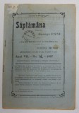SAPTAMANA , APARE MERCURI SI SAMBATA , scrisa de GEORGE PANU , ANUL VII , NR. 14 - 1907