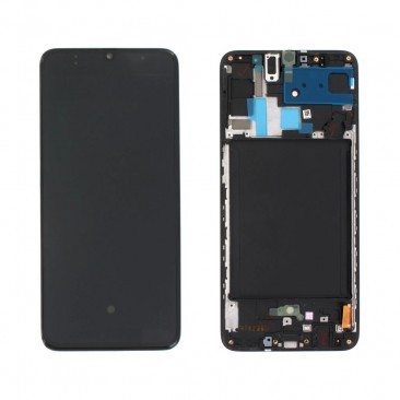 DISPLAY LCD CU TOUCHSCREEN CU RAMA SAMSUNG A705 GALAXY A70 NEGRU ORIGINAL foto