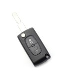Carcasa tip cheie briceag cu 2 butoane, lama NE78-SH2 cu suport baterie pentru Citroen/Peugeot 406