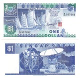 Singapore 1 Dolar 1987 P-18 UNC