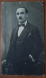Fotografie tip carte postala, necirculata, barbat cu mustata, 1919