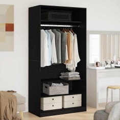 vidaXL Dulap cu raft Stejar negru 100 x 50 x 200 cm Lemn compozit