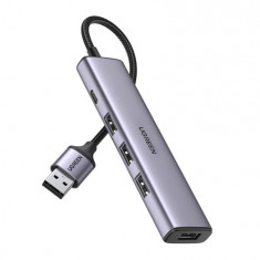 Hub UGREEN 5in1 Adaptor, USB la 4x USB 3.0