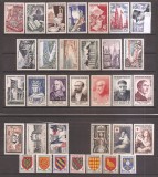 Franta 1954 - 14 de serii , MNH (vezi descrierea), Nestampilat