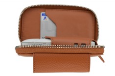 Husa din piele sintetica maro pentru IQOS | German Couture