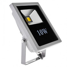 Proiector LED 10W Slim Alb Rece 220V foto