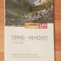 Harta turistica Cernei - Mehedinti. Muntii Nostri MN 14. Scara 1:60000