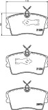 Set placute frana TEXTAR 2122501