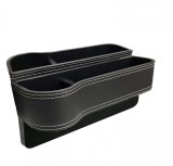 Cumpara ieftin Organizator auto intre scaune, negru cu cusatura alba, set 2 bucati
