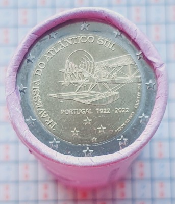 Portugalia 2 Euro (Crossing of the South Atlantic by plane) 2022 UNC - A031 foto