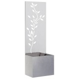 vidaXL Ecran de intimitate pentru grădină Floral Argintiu 50 x 140 cm 876480