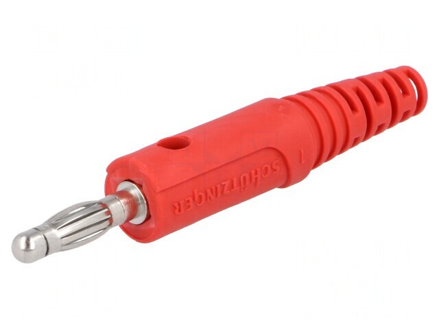 Mufă Banană 4mm 32A Roșie pentru Cablu 4mm