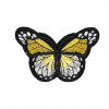 Aplicatie termoadeziva brodata Crisalida, 48 x 70 mm, fluture Galben