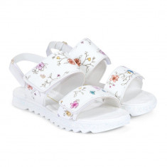 Sandale Fete Bibi Flat Form Albe-Floral 31 EU foto