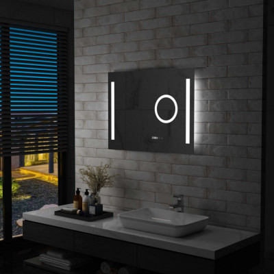 vidaXL Oglindă cu LED de perete de baie, cu senzor tactil, 80 x 60 cm foto