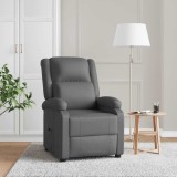 Cumpara ieftin Fotoliu rabatabil, antracit, piele ecologică