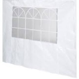 Cumpara ieftin Perete pavilion din polietilena cu fereastra, 295x195 cm, alb, Iso
