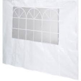 Perete pavilion din polietilena cu fereastra, 295x195 cm, alb