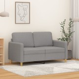 Canapea cu 2 locuri, gri deschis, 120 cm, material textil