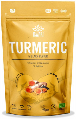 Pulbere functionala BIO din turmeric si piper negru Iswari foto