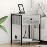vidaXL Dulap de noapte sonoma gri 42 x 41 x 56 cm Lemn compozit