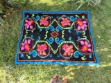 (4) Peretar / scoarta / tol / carpeta / cuvertura / lipideu vechi taraneasc traditional Maramures, cusut de mana