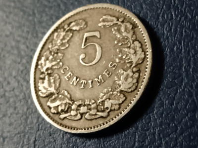 5 centimes 1908 Luxemburg , Tiraj = 1.500.000 , stare EF / EF+ [poze] foto