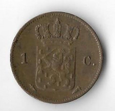 Moneda 1 cent 1863 - Olanda foto