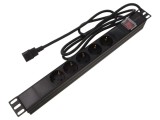 Prelungitor LANBERG 5 prize 10A cu protecție la supratensiune PDU-05F-0200-IEC-BK